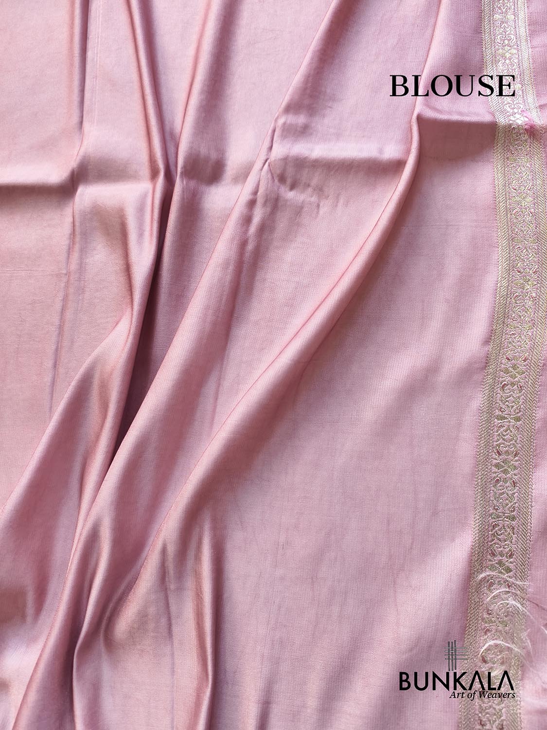 Pastel Lavender Banarasi Brocade Weaved Mashru Silk Saree with Zari Florals