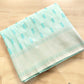 Sea Blue Mashru Silk Jamewar Leaf Buti Design Weaved Banarasi Saree