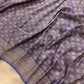 Midnight Sky Blue Resham Silk Brocade Antique Zari Weaved Banarasi Saree