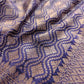 Midnight Sky Blue Resham Silk Brocade Antique Zari Weaved Banarasi Saree