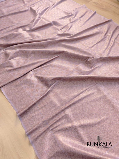 Mauve Magic Lavender Resham Silk Brocade Antique Zari Weaved Banarasi Saree
