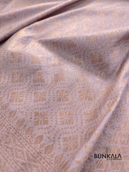 Mauve Magic Lavender Resham Silk Brocade Antique Zari Weaved Banarasi Saree