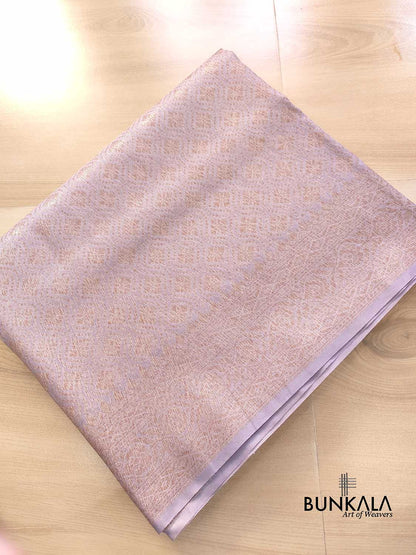 Mauve Magic Lavender Resham Silk Brocade Antique Zari Weaved Banarasi Saree