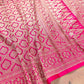 Rani Pink Brocade Weaved Banarasi Mashru Silk Saree