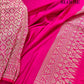 Rani Pink Brocade Weaved Banarasi Mashru Silk Saree