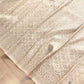 Off White Brocade Weaved Banarasi Mashru Silk Saree