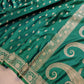Green Buti Weaved Banarasi Mashru Silk Floral Border Saree