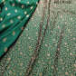 Green Buti Weaved Banarasi Mashru Silk Floral Border Saree