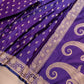 Purple Buti Weaved Banarasi Mashru Silk Floral Border Saree