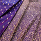Purple Buti Weaved Banarasi Mashru Silk Floral Border Saree