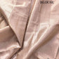 Beige Banarasi Stripe Design Floral Embroidered Border Organza Saree