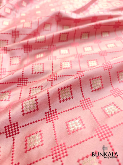 Light Pink Mashru Silk Banarasi Saree