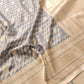 Grey Mashru Silk Banarasi Saree