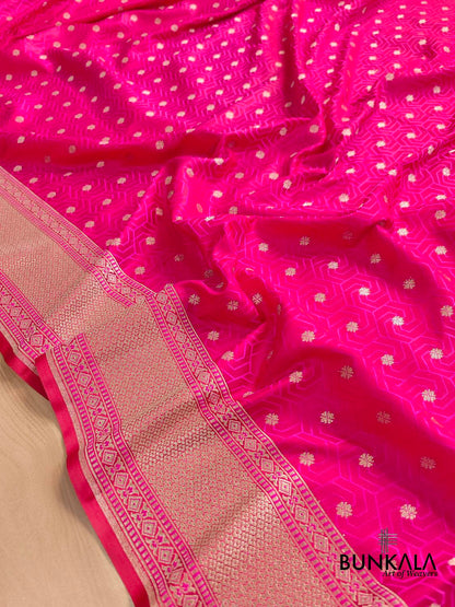 Pink Mashru Silk Banarasi Saree