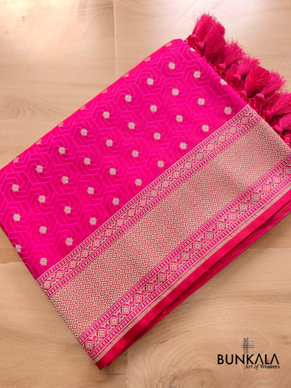 Pink Mashru Silk Banarasi Saree