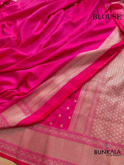 Pink Mashru Silk Banarasi Saree