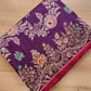 Purple Kadwa Handweaved Pure Katan Silk Meenakari Banarasi Saree