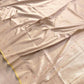 Beige Pure Katan Silk Meenakari Geometrical Design Resham Tanchui Body Handloom Banarasi Saree