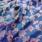 Blue and Green Two Tone Pure Katan Silk Sona Rupa Floral Jaal Design Meenakari Handwoven Banarasi Saree