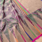 Pink and Green Peacock Motifs Banarasi Pure Katan Silk Handloom Saree