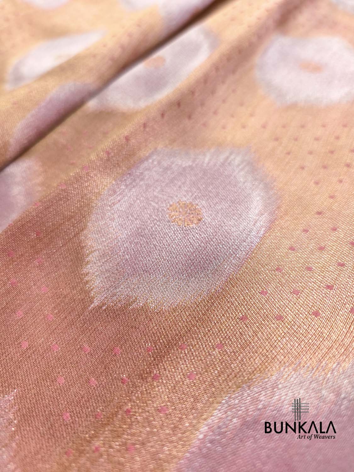 Gajri Pink Geometrical Design Sona Rupa Banarasi Tanchui Resham Silk Saree