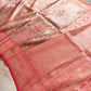 Red Big Floral Brocade Meenakari Banarasi Silk Saree