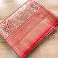 Red Big Floral Brocade Meenakari Banarasi Silk Saree