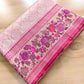 Lavender Geometric Body Floral Meenakari Border Banarasi Silk Saree