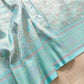 Pastel Blue Kimkhab Brocade Meenakari Banarasi Silk Saree