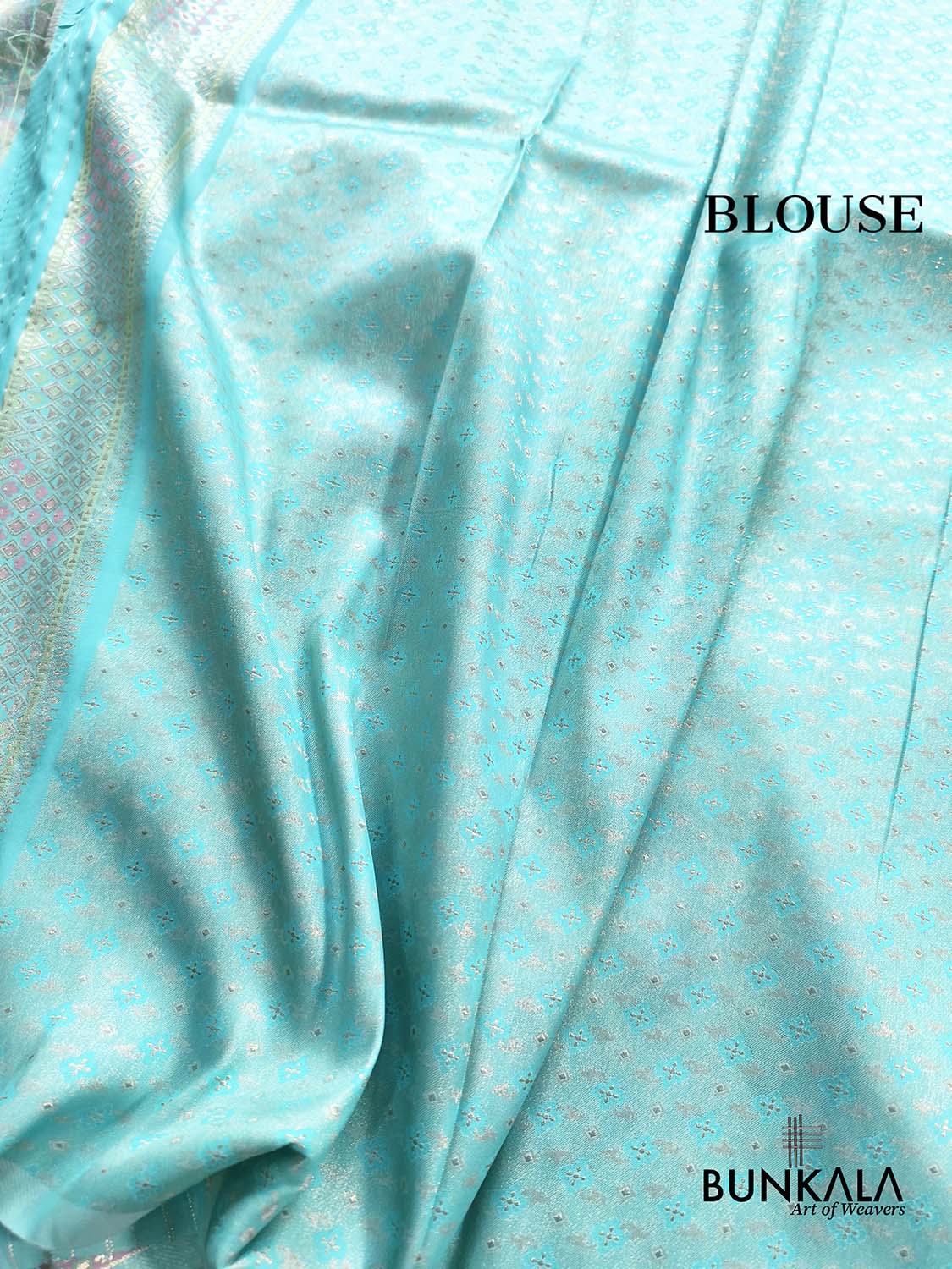 Pastel Blue Kimkhab Brocade Meenakari Banarasi Silk Saree