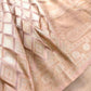 Pastel Peach Geometric Design Sona Rupa Banarasi Organza Silk Saree