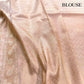 Pastel Peach Geometric Design Sona Rupa Banarasi Organza Silk Saree