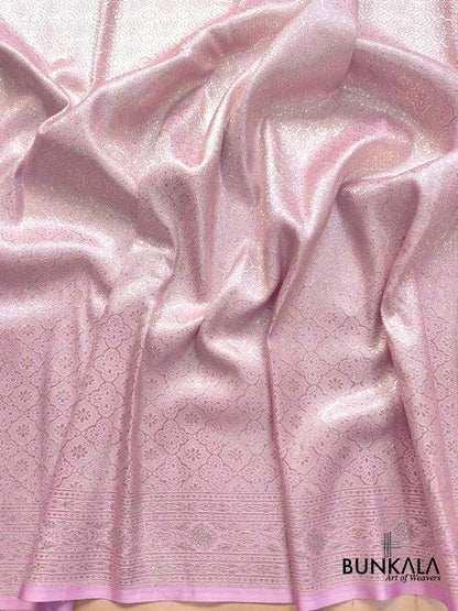 Majestic Plum Lavender Mashru Silk Banarasi Saree