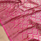 Dark Rani Pink Mashru Silk Banarasi Saree