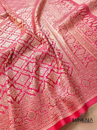 Pink Mashru Silk Banarasi Saree