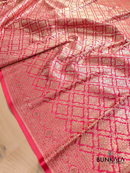 Pink Mashru Silk Banarasi Saree
