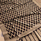Jet Black Georgette Geometrical Design Banarasi Saree