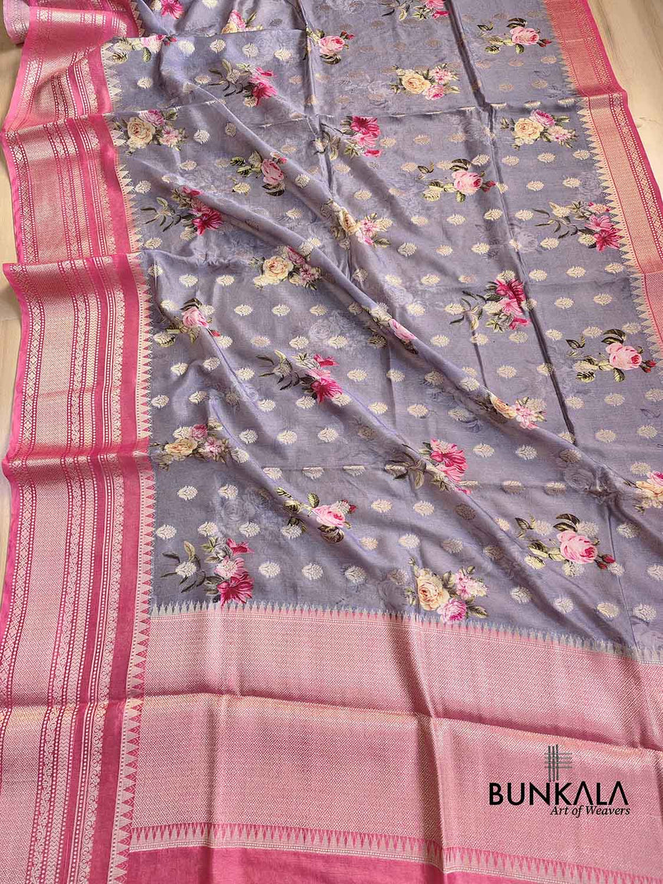 Buy Best Grey Colour Sarees For Women Wear Online in India - Bunkala ...