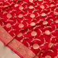 Bridal Red Georgette Sona Zari Jaal Design Banarasi Saree