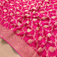 Hot Pink Georgette Sona Zari Jaal Design Banarasi Saree