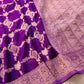 Purple Georgette Sona Zari Jaal Design Banarasi Saree
