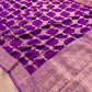 Purple Georgette Sona Zari Jaal Design Banarasi Saree