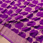 Purple Georgette Sona Zari Jaal Design Banarasi Saree