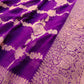 Purple Georgette Sona Zari Jaal Design Banarasi Saree