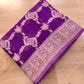 Purple Georgette Sona Zari Jaal Design Banarasi Saree