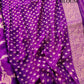 Purple Georgette Sona Zari Jaal Design Banarasi Saree