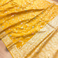 Bright Yellow Meenakari Floral Jaal Banarasi Soft Tissue Silk Saree