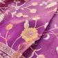 Purple Meenakari Floral Jaal Banarasi Soft Tissue Silk Saree