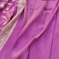 Purple Meenakari Floral Jaal Banarasi Soft Tissue Silk Saree