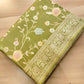 Mehandi Green Meenakari Floral Jaal Banarasi Soft Tissue Silk Saree